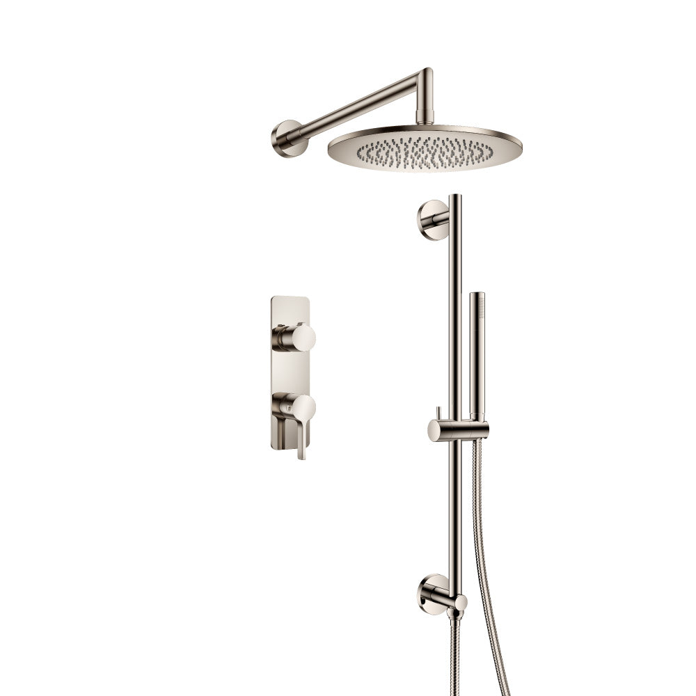 Flusso Serie 260 260.7350 Two Output Shower Set With Shower Head, Hand Held And Slide Bar