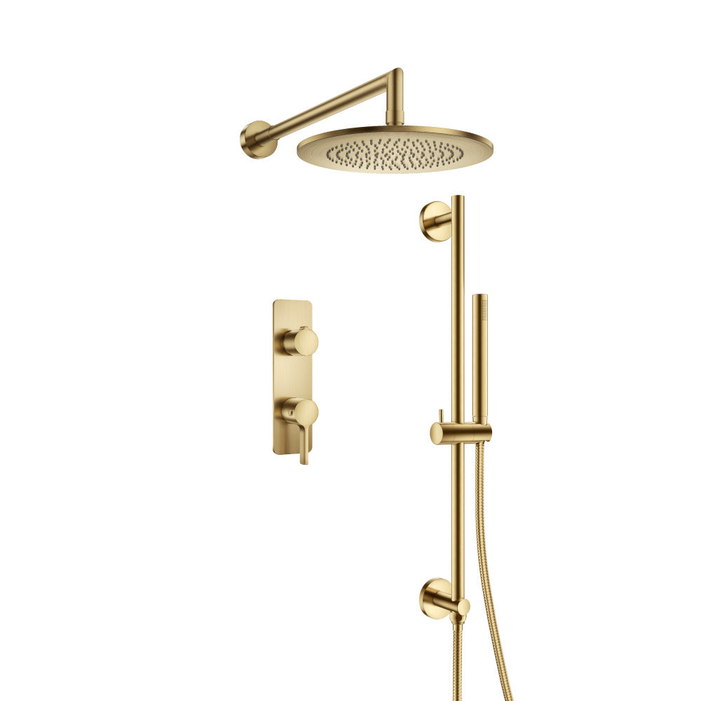 Flusso Serie 260 260.7350 Two Output Shower Set With Shower Head, Hand Held And Slide Bar