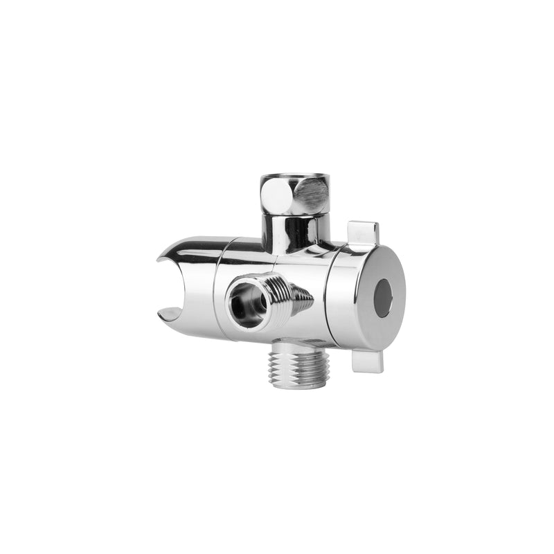 Jaclo 2697-PCH Drop-In Showerarm Mount With Adjustable Angle & Showerhead/Handshower Diverter - Polished Chrome