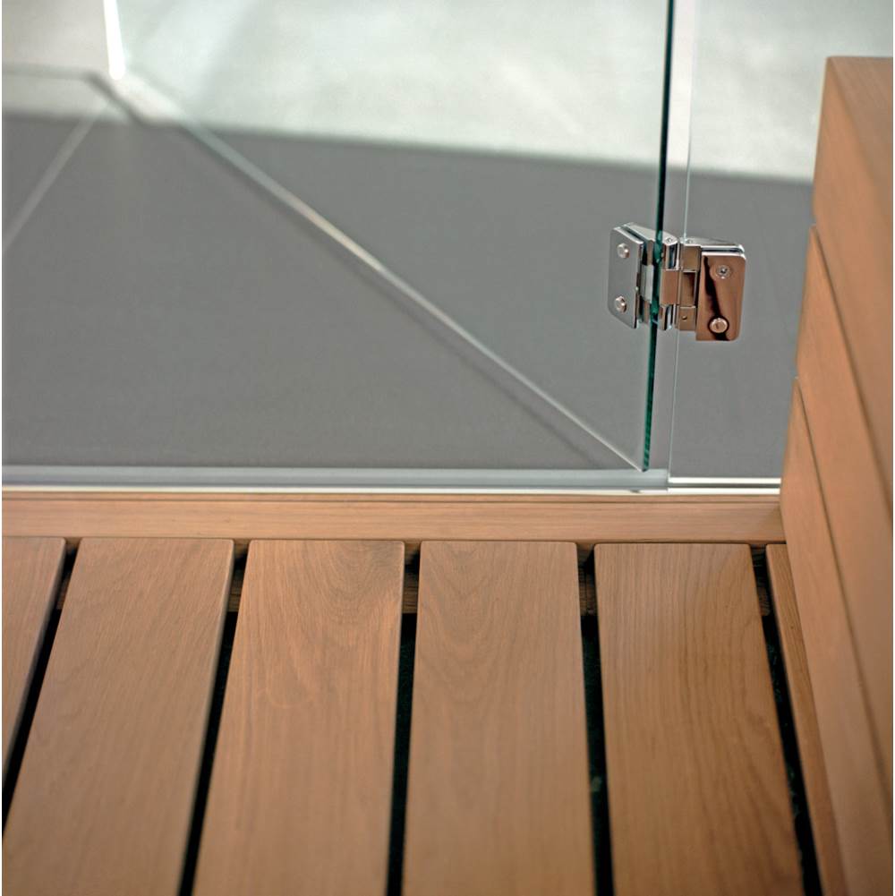 Effe AS20000443 Floor platforms sauna left door heat-treated aspen yoku s shelf/glass 80