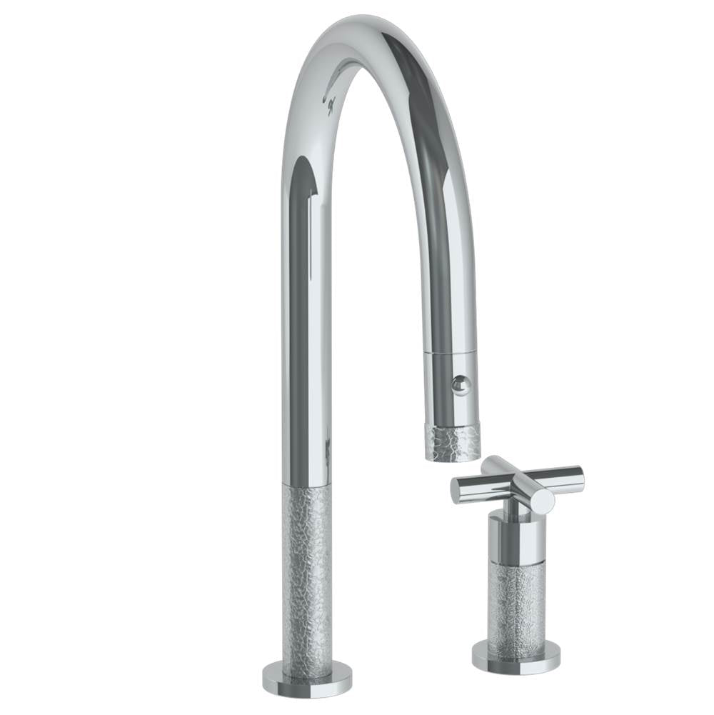 Watermark 27-7.1.3PG215V Deck Mounted 2 Hole Gooseneck Kitchen Faucet With Pull Down Spray - Parent