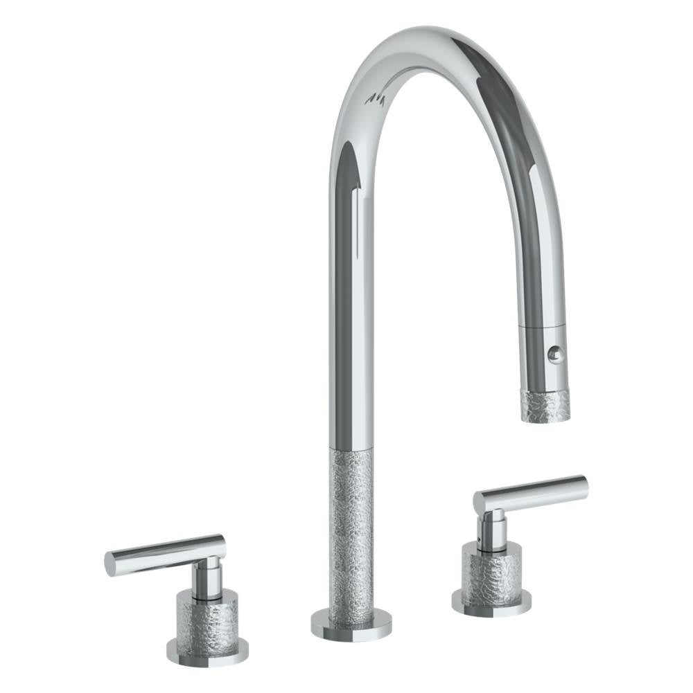 Watermark 27-7PG214 Deck Mounted 3 Hole Gooseneck Kitchen Faucet With Pull Down Spray - Parent