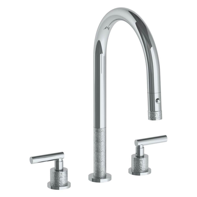 Watermark 27-7PG214 Deck Mounted 3 Hole Gooseneck Kitchen Faucet With Pull Down Spray - Parent