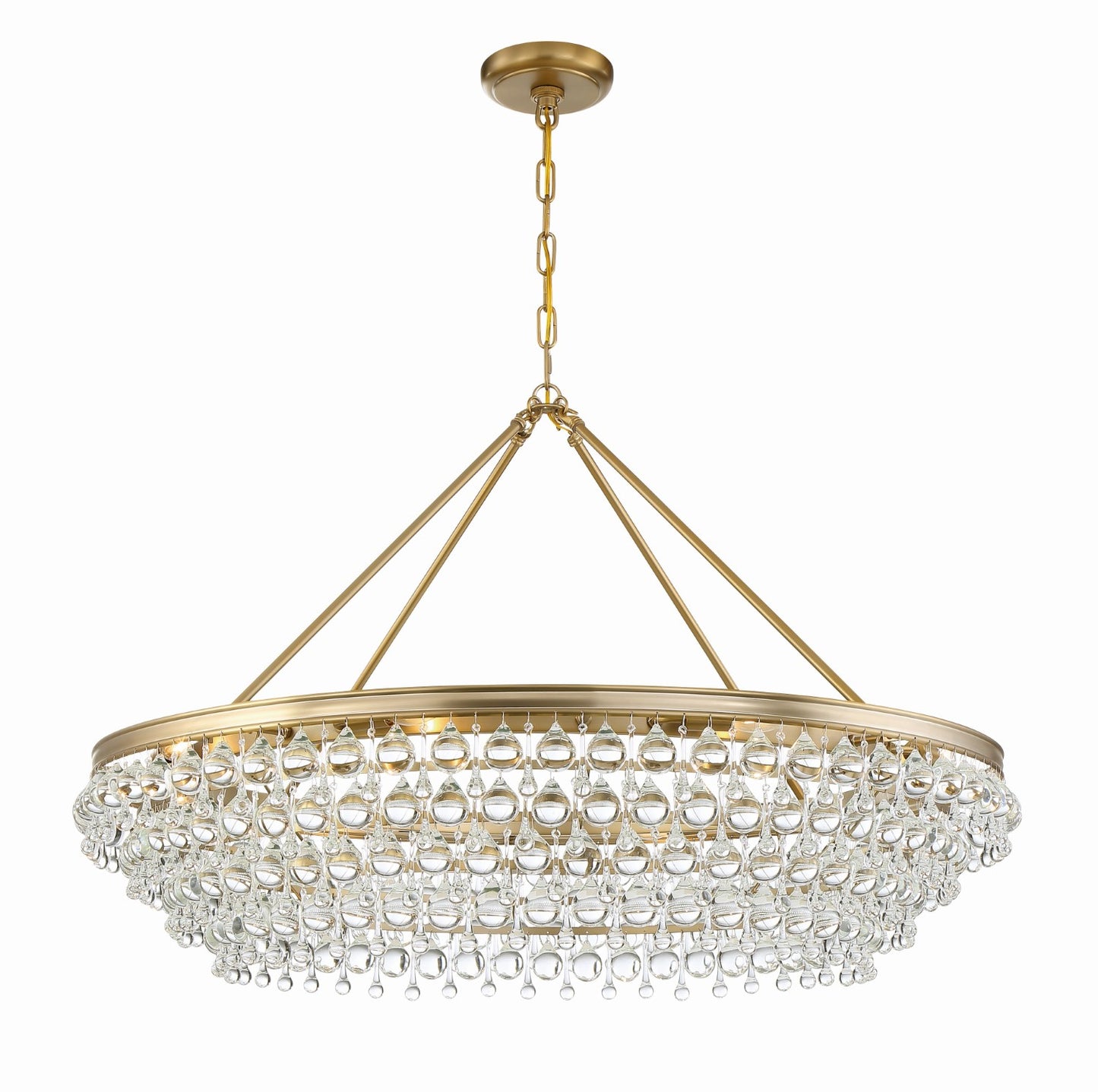 Crystorama 278 Calypso 8 Light Crystal Teardrop Chandelier