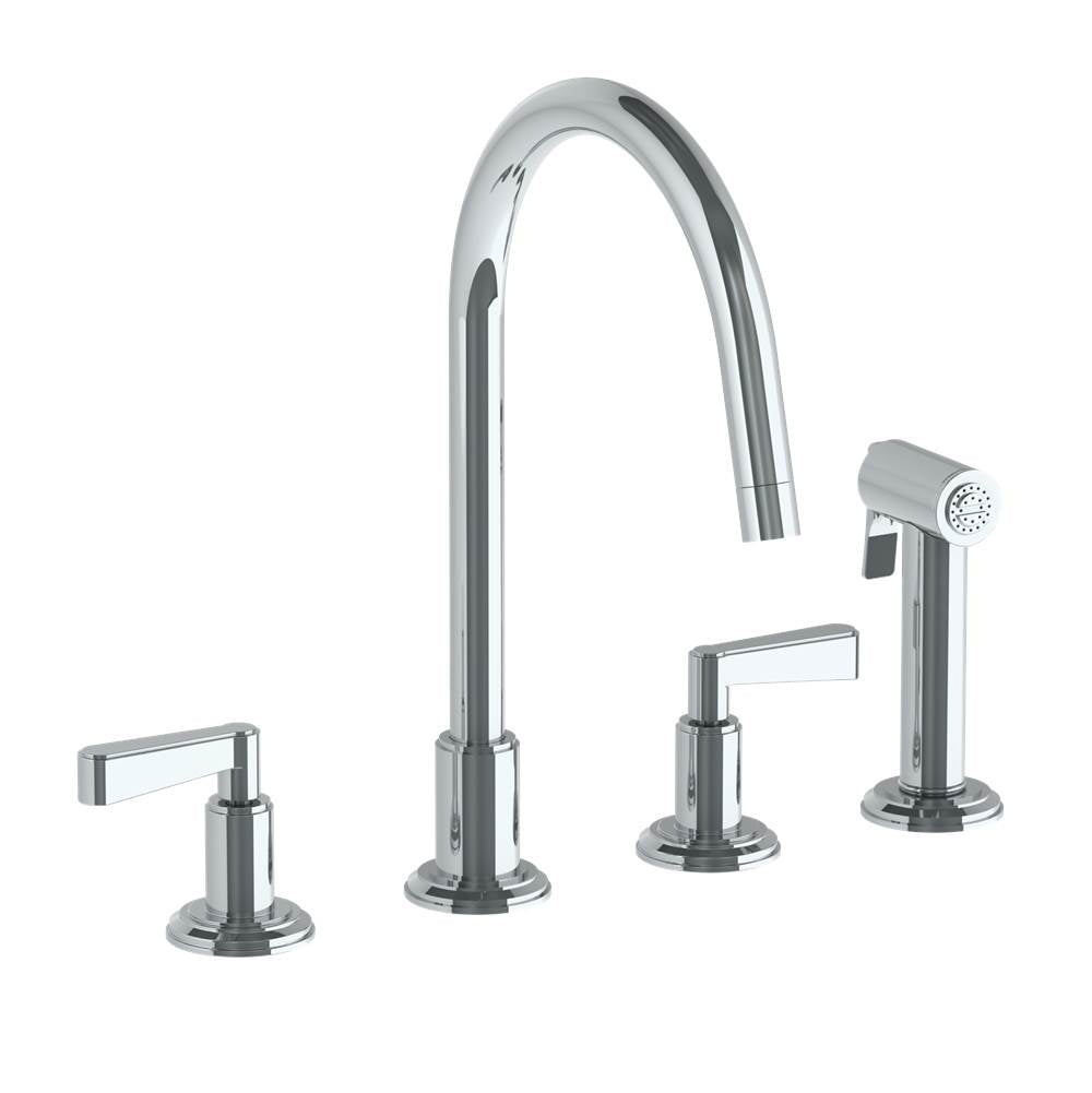 Watermark 29-7.1-TR24 Deck Mounted 4 Hole Gooseneck Kitchen Set - Includes Side Spray - Parent