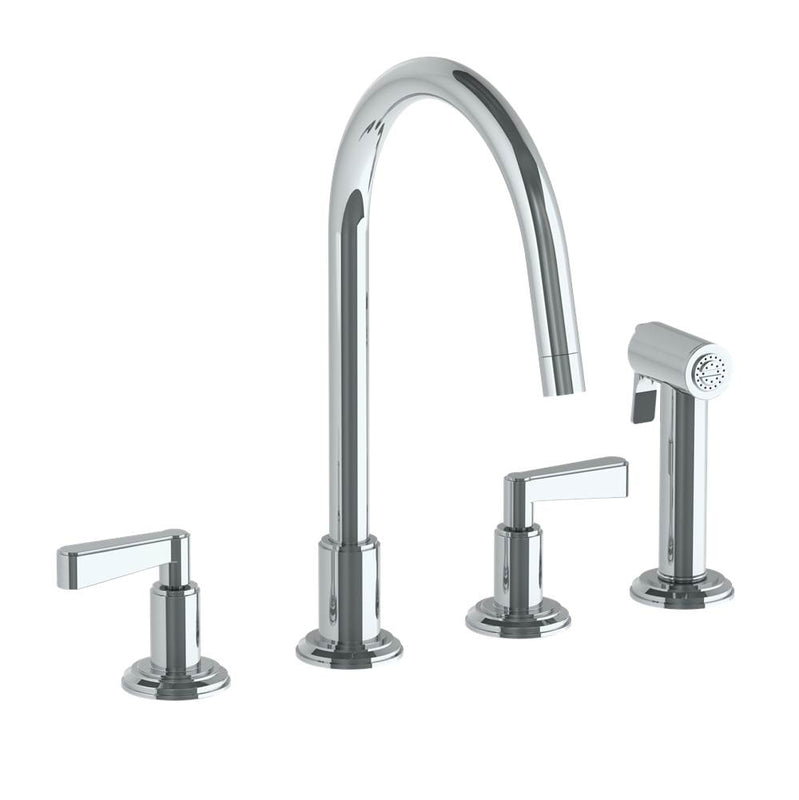 Watermark 29-7.1-TR24 Deck Mounted 4 Hole Gooseneck Kitchen Set - Includes Side Spray - Parent