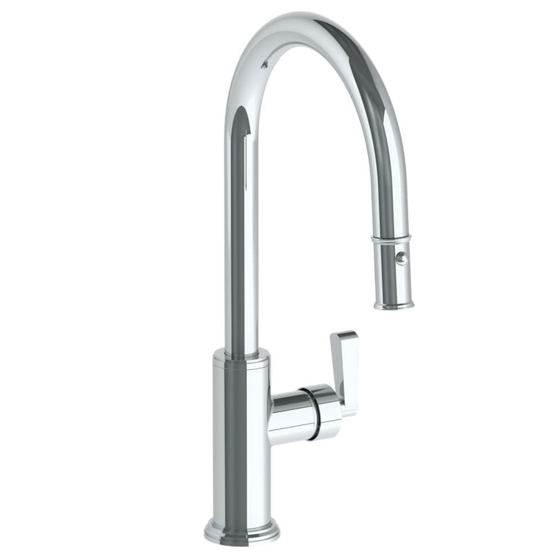 Watermark 29-7.3PG2-TR24 Deck Mounted 1 Hole Gooseneck Kitchen Faucet With Pull Down Spray - High Spout - Parent