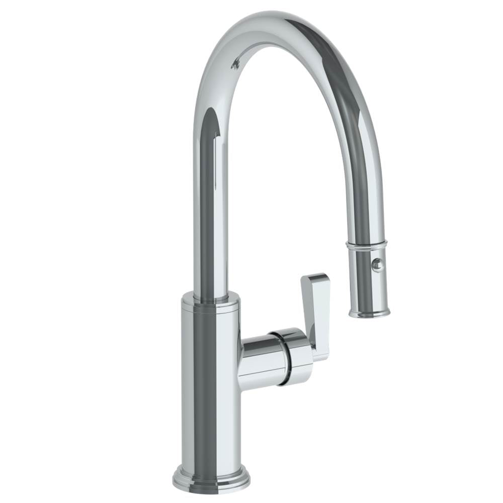 Watermark 29-7.3PG4-TR24 Deck Mounted 1 Hole Gooseneck Kitchen Faucet With Pull Down Spray - Low Spout - Parent