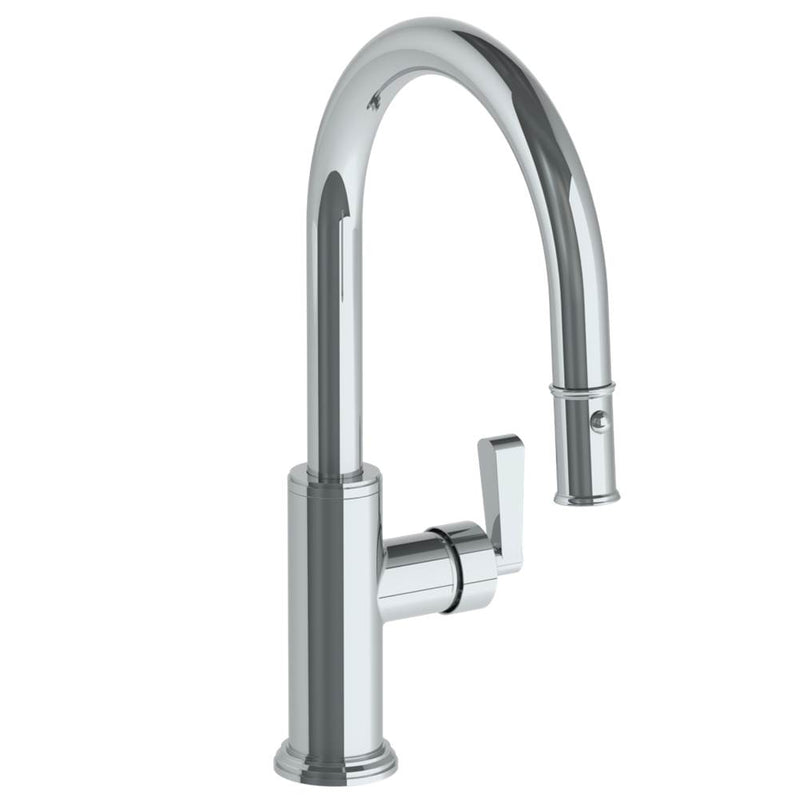 Watermark 29-7.3PG4-TR24 Deck Mounted 1 Hole Gooseneck Kitchen Faucet With Pull Down Spray - Low Spout - Parent