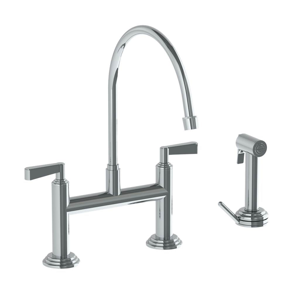 Watermark 29-7.65EG-TR24 Deck Mounted Bridge Kitchen Faucet With Extended Spout And With Independent Side Spray - Parent