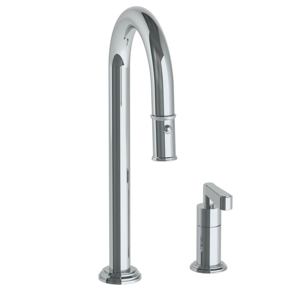 Watermark 29-9.1.3PG2-TR24V Deck Mounted 2 Hole Gooseneck Prep Faucet With Pull Down Spray - Parent