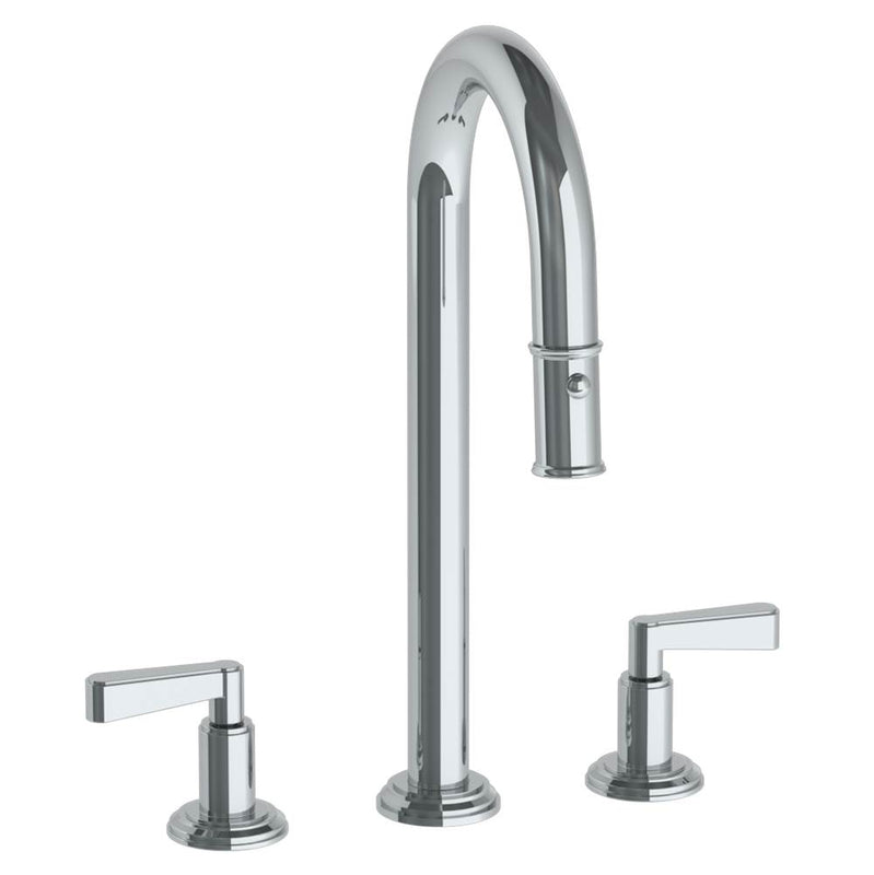 Watermark 29-9PG4-TR24 Deck Mounted 3 Hole Gooseneck Prep Faucet With Pull Down Spray - Parent