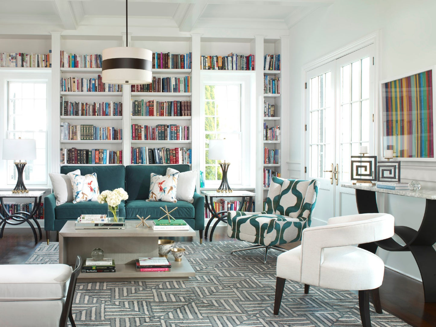 Crystorama 290 Libby Langdon for Crystorama Grayson 1 Light Pendant