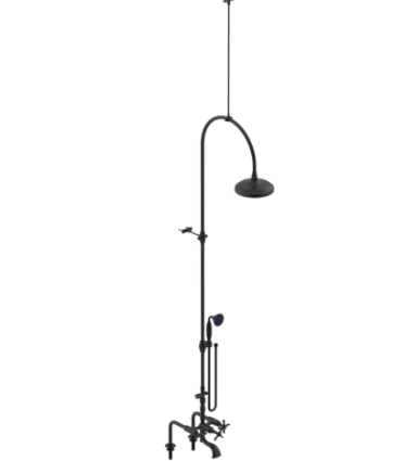 Rubinet 2DRVC Deck Mount Tub Shower With Hand Held Shower