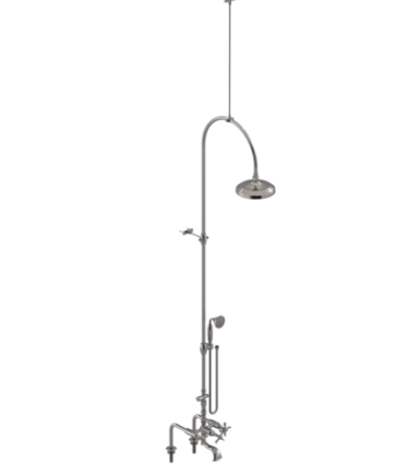 Rubinet 2DRVC Deck Mount Tub Shower With Hand Held Shower
