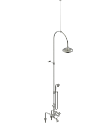 Rubinet 2DRVC Deck Mount Tub Shower With Hand Held Shower