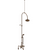 Rubinet 2DRVC Deck Mount Tub Shower With Hand Held Shower
