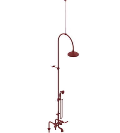 Rubinet 2DRVL Deck Mount Tub Shower With Hand Held Shower