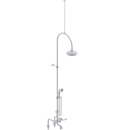 Rubinet 2DRVL Deck Mount Tub Shower With Hand Held Shower