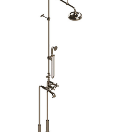 Rubinet 2FHXC Deck Mount Tub Shower With Hand Held Shower
