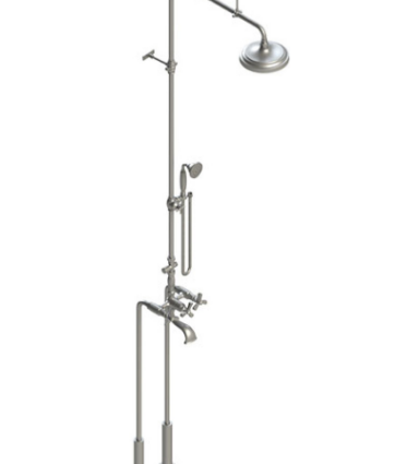 Rubinet 2FHXC Deck Mount Tub Shower With Hand Held Shower