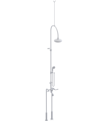 Rubinet 2FRVL Floor Mount Tub Shower With Hand Held Shower