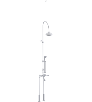 Rubinet 2FRVL Floor Mount Tub Shower With Hand Held Shower