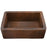 Thompson Traders 2KS Toscana Legacy Kitchen Farm House Apron Front Single Bowl Hand Hammered Kitchen Sink Black Copper
