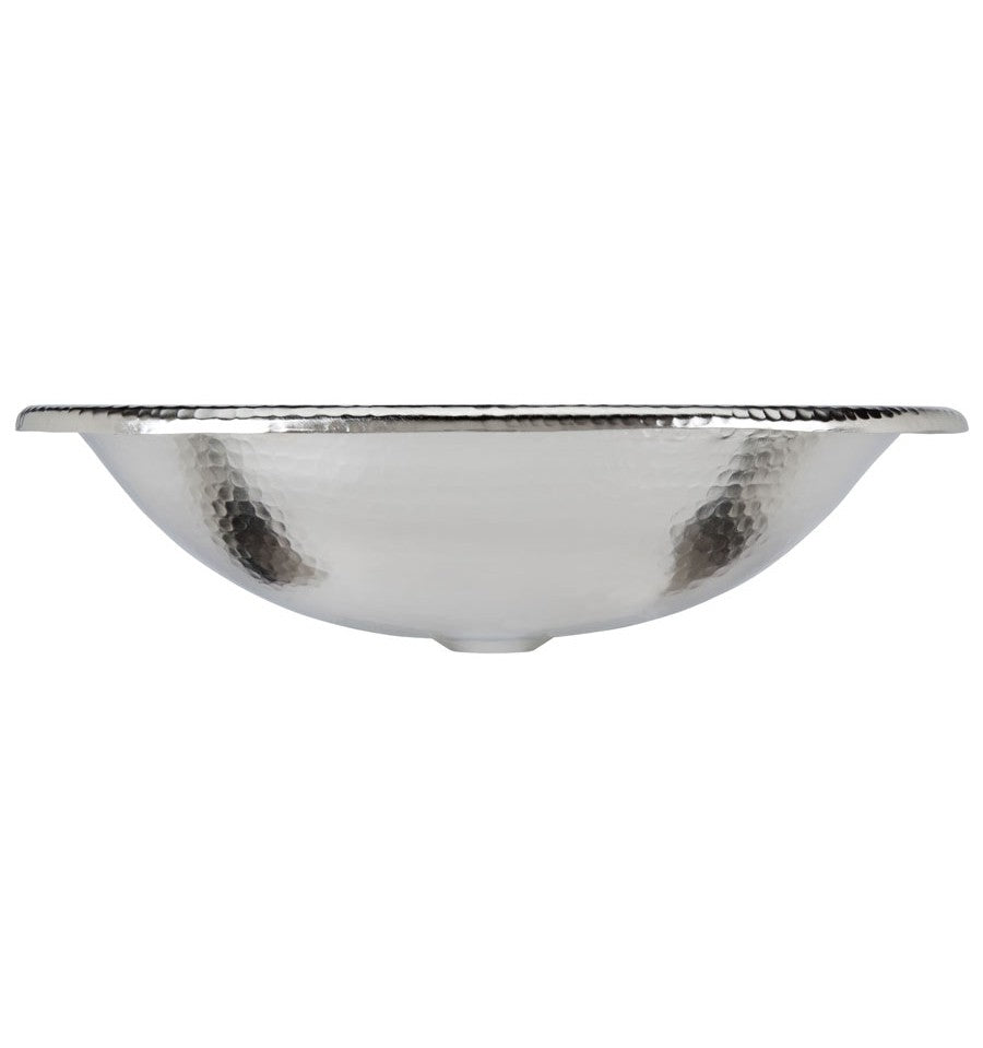 Thompson Traders 2OBC-BRN Rennovations Bath Brushed Nickel Matisse Oval Handcrafted Hammered Nickel Lifetime Finish