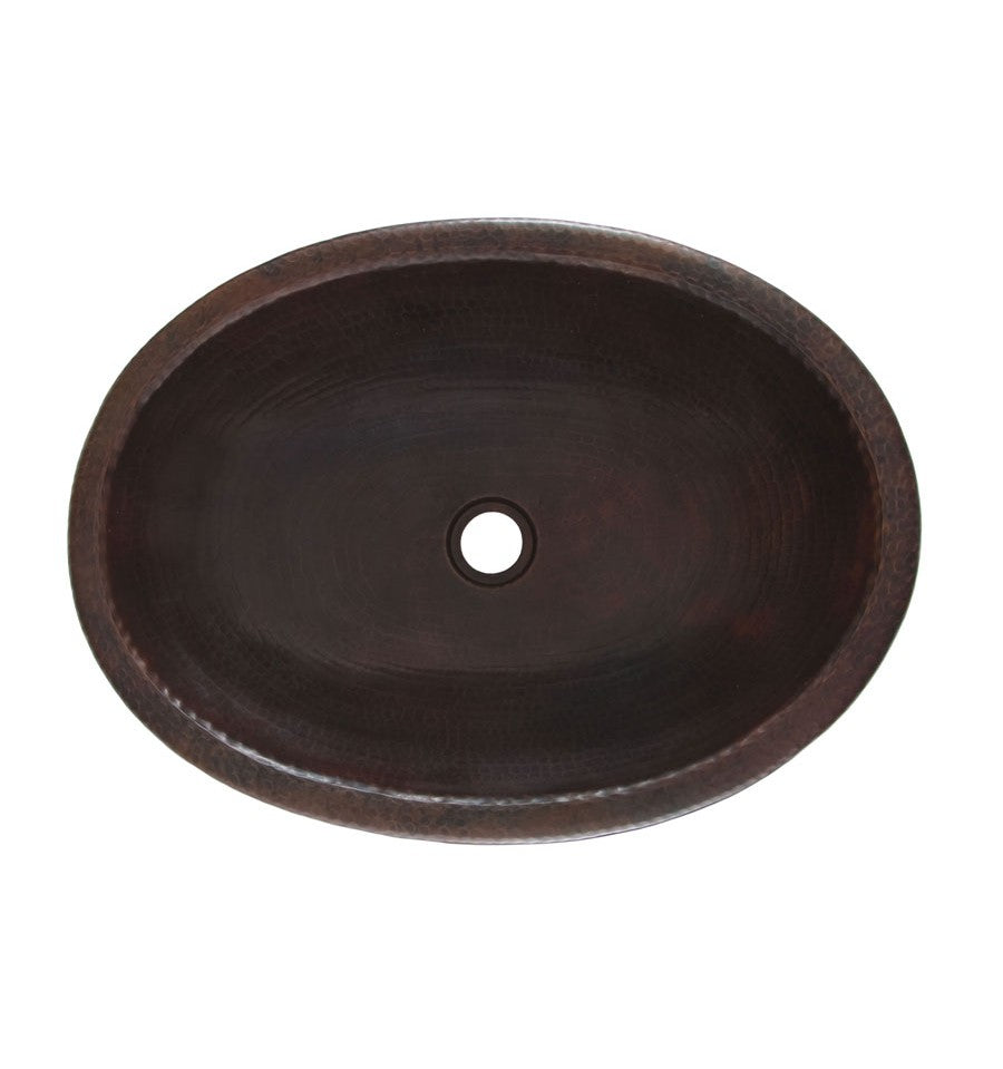 Thompson Traders 2OBC Rennovations Bath Matisse Oval Handcrafted Copper  Black Copper