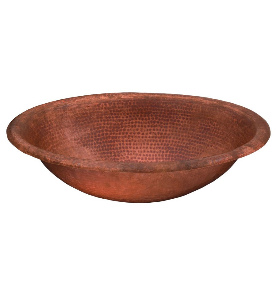 Thompson Traders 2OP Rennovations Bath Fired Copper Matisse Oval Handcrafted Copper Fired Copper