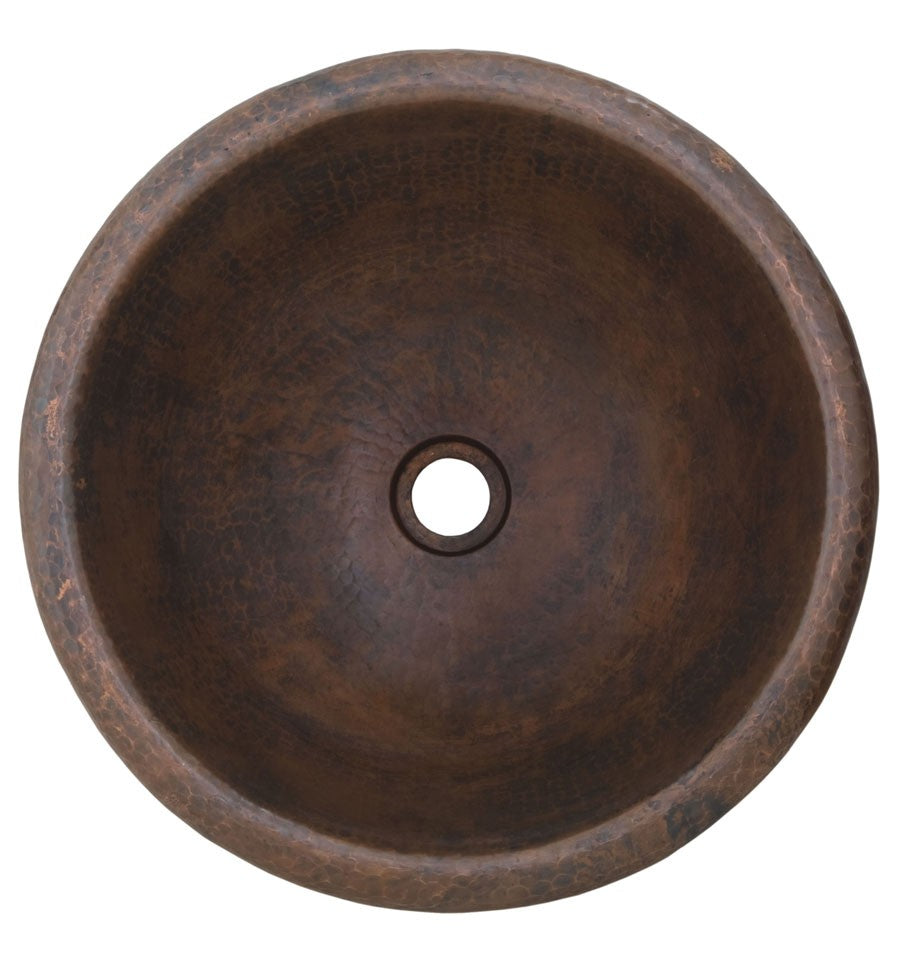 Thompson Traders 2RP-BC Rennovations Bath Black Copper Alder  Round Handcrafted Copper  Black Copper