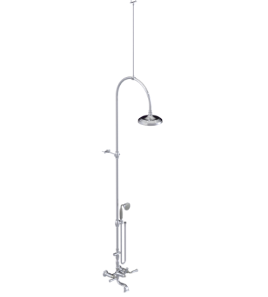Rubinet 2WRVL Wall Mount Tub Shower With Hand Held Shower