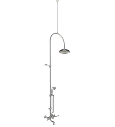 Rubinet 2WRVL Wall Mount Tub Shower With Hand Held Shower