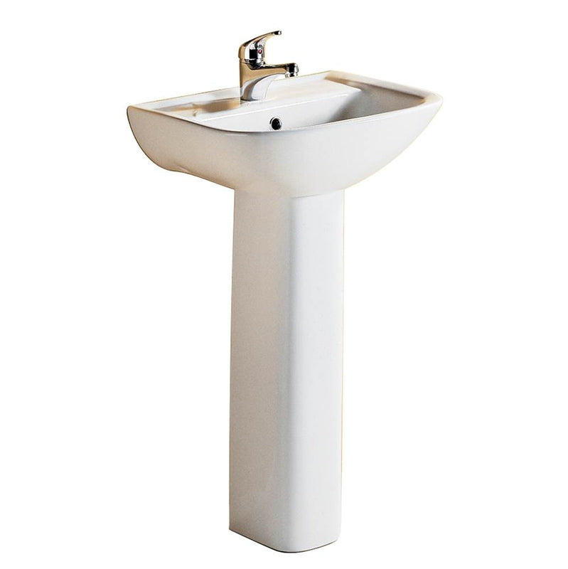Barclay C/3-120WH Lara Pedestal Lavatory Column  - White