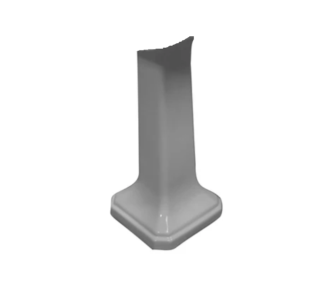 Barclay 3-9104WH Drew 770 Pedestal 4" Centerset Faucet Hole Overflow - White