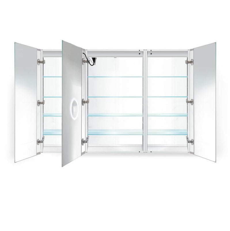 Krugg SVANGE6642DLLR Double LED Medicine Cabinet 66X 42 With Dimmer and Defogger