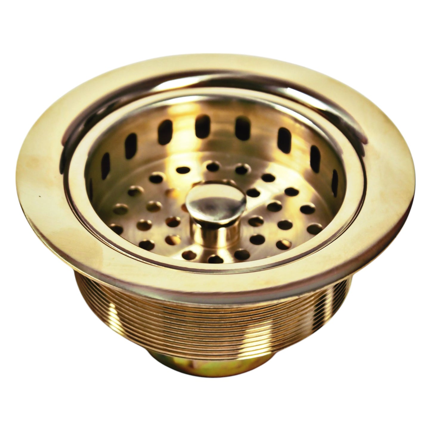 Nantucket Sinks 3.5 KDULB Unlacqured Brass 3.5 Inch Kitchen Drain