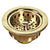 Nantucket Sinks 3.5 KDULB Unlacqured Brass 3.5 Inch Kitchen Drain