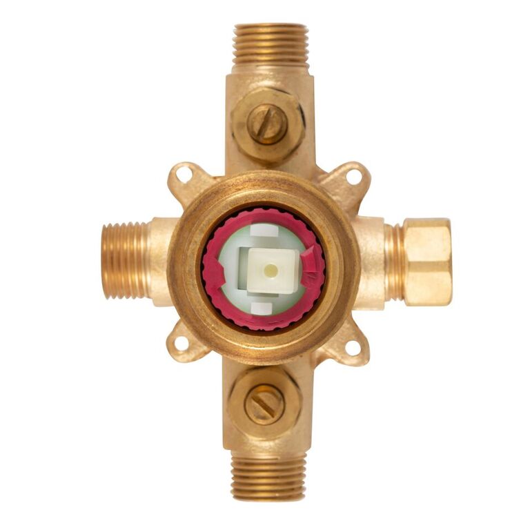 Pulse PLS-3001-RIV-PB ShowerSpas TruTemp Pressure Balance Brass Valve and Trim Kit