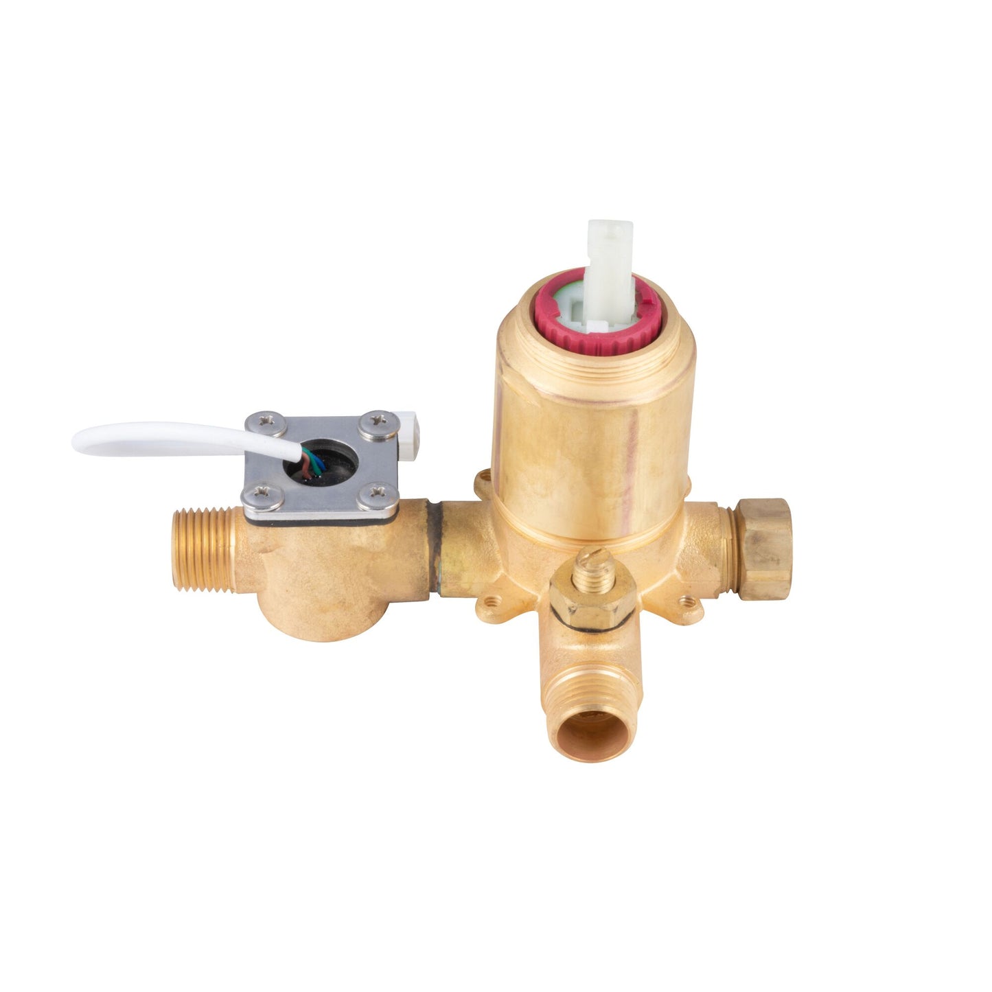 Pulse PLS-3004-RIV-PB ShowerSpas LED TruTemp Pressure Balance Brass Valve and Trim Kit