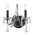 Crystorama 3022-EB-CL-S Butler 2 Light Swarovski Strass Crystal Wall Mount - English Bronze
