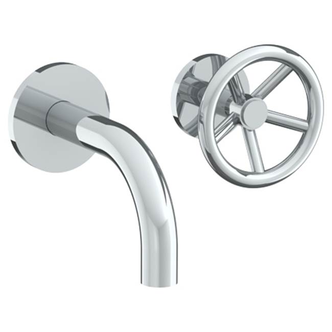 Watermark 31-1.2S-BK Brooklyn Wall Mounted 2 Hole Lavatory Set With 6" Spout