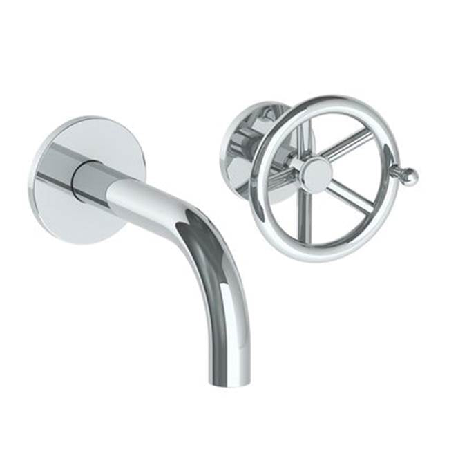 Watermark 31-1.2S-BKA1 Brooklyn Wall Mounted 2 Hole Lavatory Set With 6" Spout