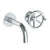 Watermark 31-1.2S-BKA1 Brooklyn Wall Mounted 2 Hole Lavatory Set With 6" Spout
