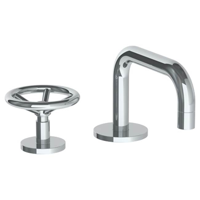 Watermark 31-1.3-BK Brooklyn Deck Mounted 2 Hole Square Lavatory Set