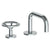 Watermark 31-1.3-BK Brooklyn Deck Mounted 2 Hole Square Lavatory Set