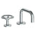 Watermark 31-1.3-BK Brooklyn Deck Mounted 2 Hole Square Lavatory Set