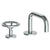 Watermark 31-1.3-BKA1 Brooklyn Deck Mounted 2 Hole Square Lavatory Set