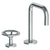 Watermark 31-1.3X-BK Brooklyn Deck Mounted 2 Hole Square Extended Spout Lavatory Set - Parent